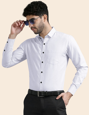 ZUNIYA COLLECTION Men Solid Casual White Shirt