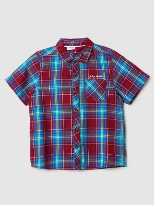 MAX Boys Checkered Casual Multicolor Shirt