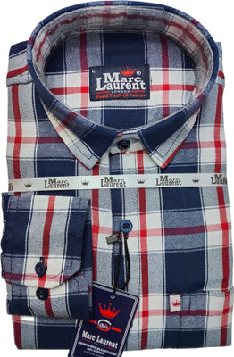 Shreyash Trend Men Solid Casual Blue, White Shirt