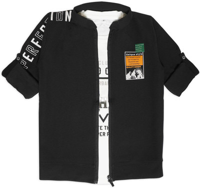 CAVIO Boys Solid Casual Black Shirt(Pack of 2)