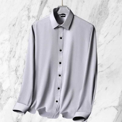 Jepiyon fashion Men Solid Casual Grey Shirt