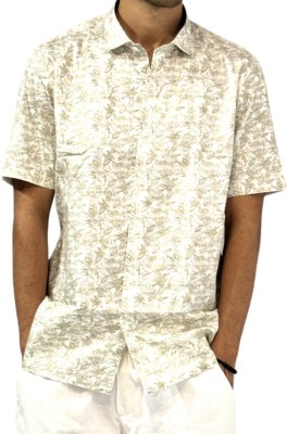 YSF Global Men Printed Casual White Shirt