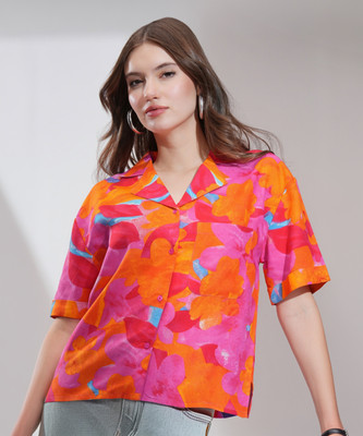 Tokyo Talkies Women Printed Casual Multicolor Shirt
