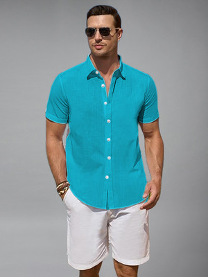 Vida Loca Men Solid Casual Brown Shirt