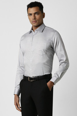 VAN HEUSEN Men Printed Formal Grey Shirt