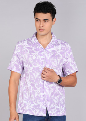 LEVI'S Men Floral Print Casual Purple Shirt