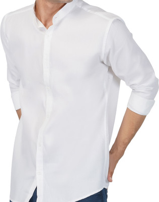 Unistreet Men Solid Casual White Shirt