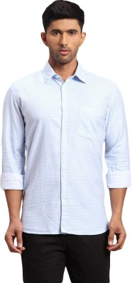 PARX Men Striped Casual Blue Shirt