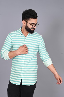 FUBAR Men Striped Casual Multicolor Shirt