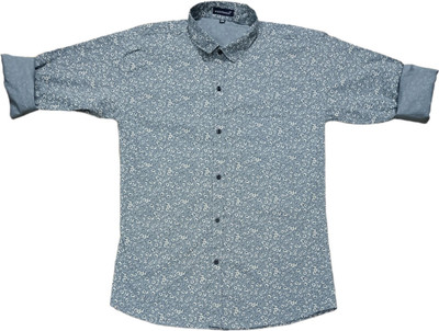THE TINGGE Boys Printed Casual Grey Shirt
