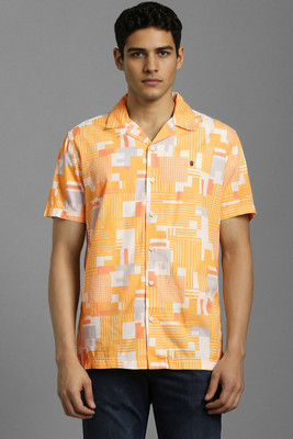 LOUIS PHILIPPE Men Printed Casual Yellow Shirt