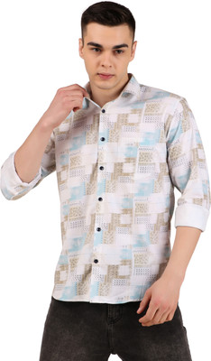 DESIGN UP Men Printed Casual Multicolor Shirt