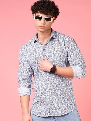 V-MART Men Printed Casual Blue Shirt