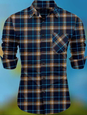 Ethavaa Men Checkered Casual Multicolor Shirt