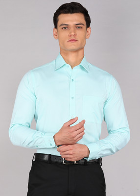 Raymond Men Printed Formal Light Blue Shirt
