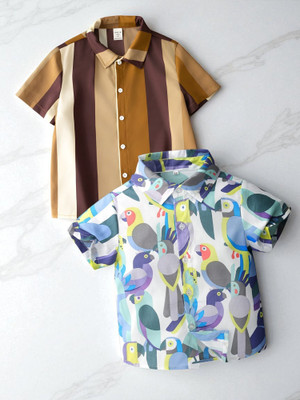 RAVYA TRENDZ Boys Printed Casual Multicolor Shirt