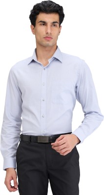 Raymond Men Self Design Formal Blue Shirt