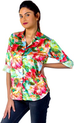 Being Iban Women Floral Print Casual Multicolor Shirt