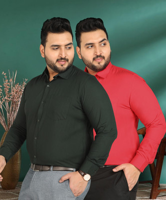 METRONAUT PLUS Men Solid Formal Multicolor Shirt(Pack of 2)