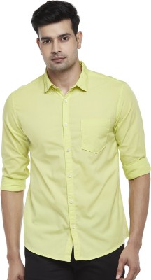 Byford by Pantaloons Men Solid Casual Light Green Shirt