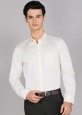 LOUIS PHILIPPE Men Solid Formal Yellow Shirt