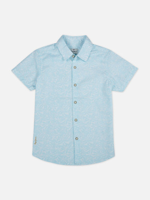 Pepe Jeans Boys Printed Casual Blue Shirt