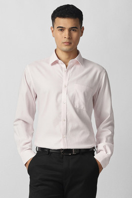 VAN HEUSEN Men Solid Formal Pink Shirt