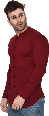 BEYOU FASHION Men Solid Formal Maroon Shirt