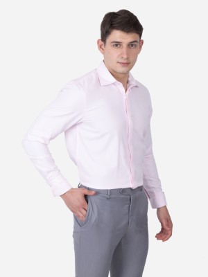 ZADORA Men Solid Formal Pink Shirt