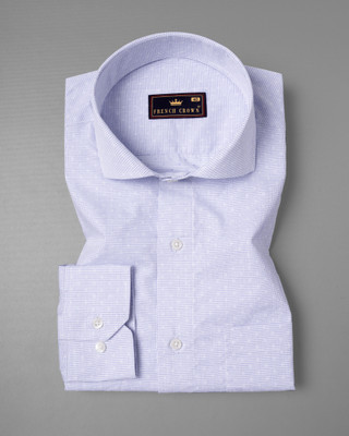 french crown Men Checkered Casual Blue Shirt
