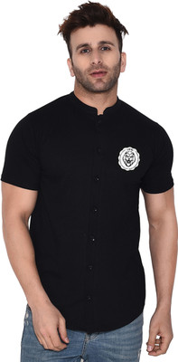 tfurnish Men Solid Casual Black Shirt