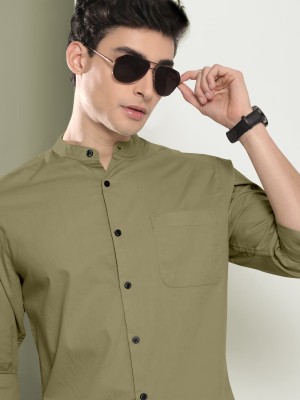 JUHIL BAZAR Men Solid Casual Green Shirt