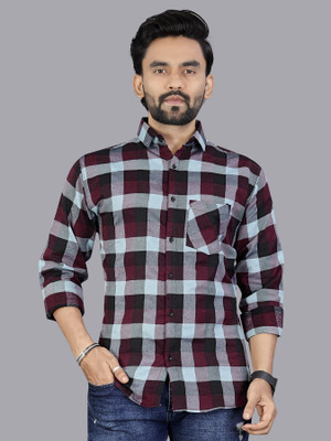 METRONAUT Men Checkered Casual Multicolor Shirt