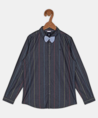 Allen Solly Boys Striped Casual Blue Shirt