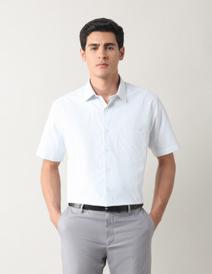 ARROW Men Checkered Formal Green Shirt