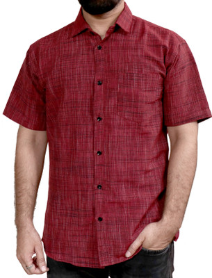 Auzanoor Collection Men Self Design Casual Red Shirt