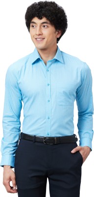 Raymond Men Self Design Formal Blue Shirt