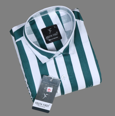 youth first Men Striped Casual Multicolor Shirt