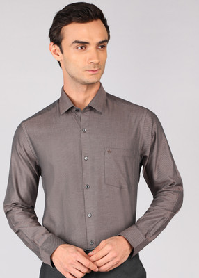 ARROW Men Self Design Formal Brown Shirt