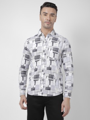 NUMERO UNO Men Printed Casual Blue Shirt