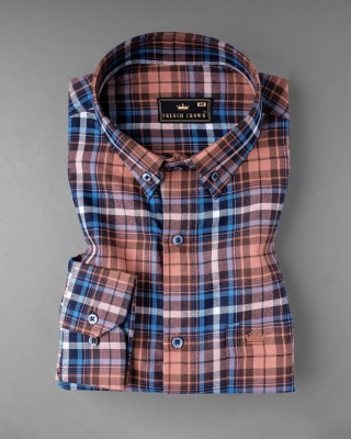 french crown Men Checkered Formal Multicolor Shirt