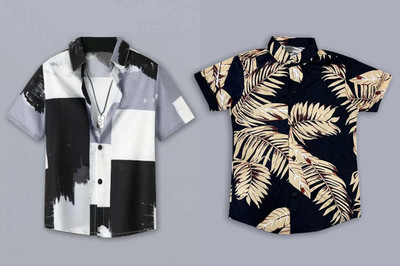 DARKMODE Boys Printed Casual Multicolor Shirt(Pack of 2)