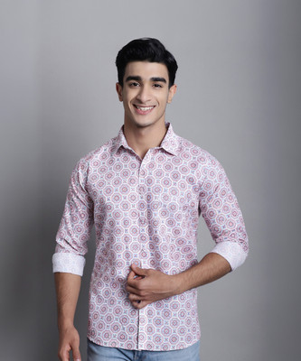 ARMAAN ETHNIC Men Printed Casual White Shirt
