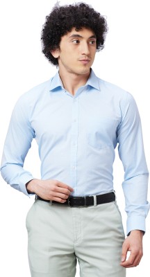 PARK AVENUE Men Self Design Formal Blue Shirt