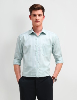 ARROW Men Checkered Formal Blue Shirt