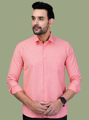 RENOUX Men Solid Formal Pink Shirt