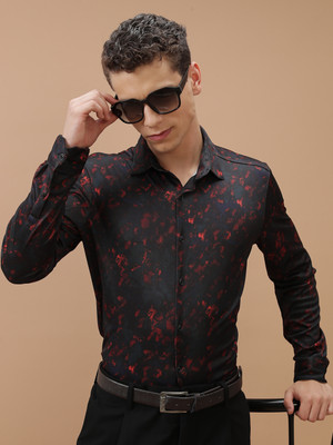 HIGHLANDER Men Checkered Casual Red, Black, Dark Blue Shirt