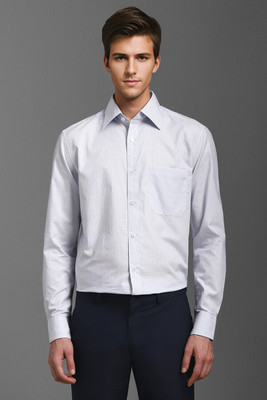 LOUIS PHILIPPE Men Printed Formal White Shirt