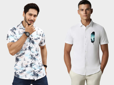 Emporium Men Printed Casual Multicolor Shirt(Pack of 2)