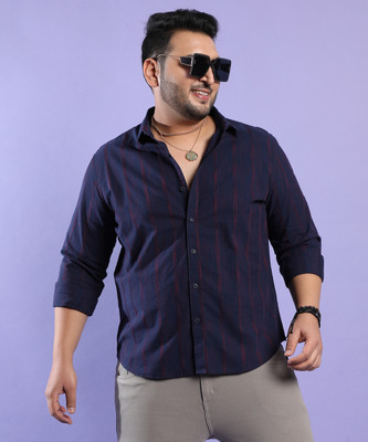 Instafab Plus Men Striped Casual Multicolor Shirt